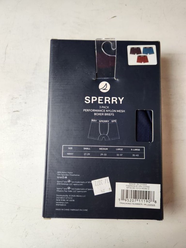 Sperry Men's Boxer Briefs 3 Pack Performance Nylon Mesh Small Nib — image 3 of 6